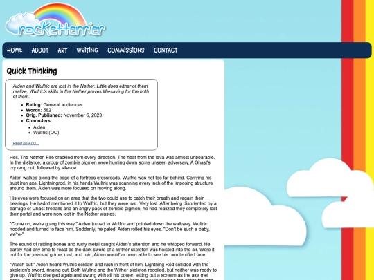 fics/quickthinking screenshot