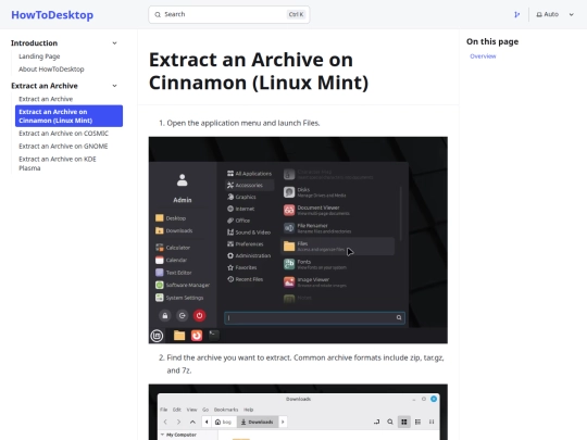 extract-archive/cinnamon_mint screenshot