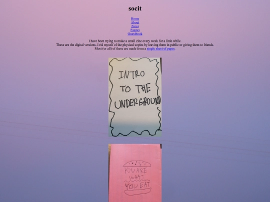 zines screenshot