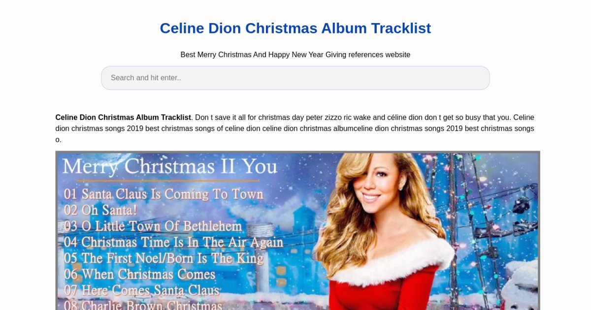 celine dion christmas album mp3 download