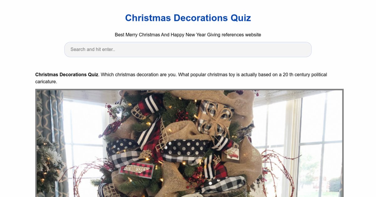 Christmas Decorations Quiz