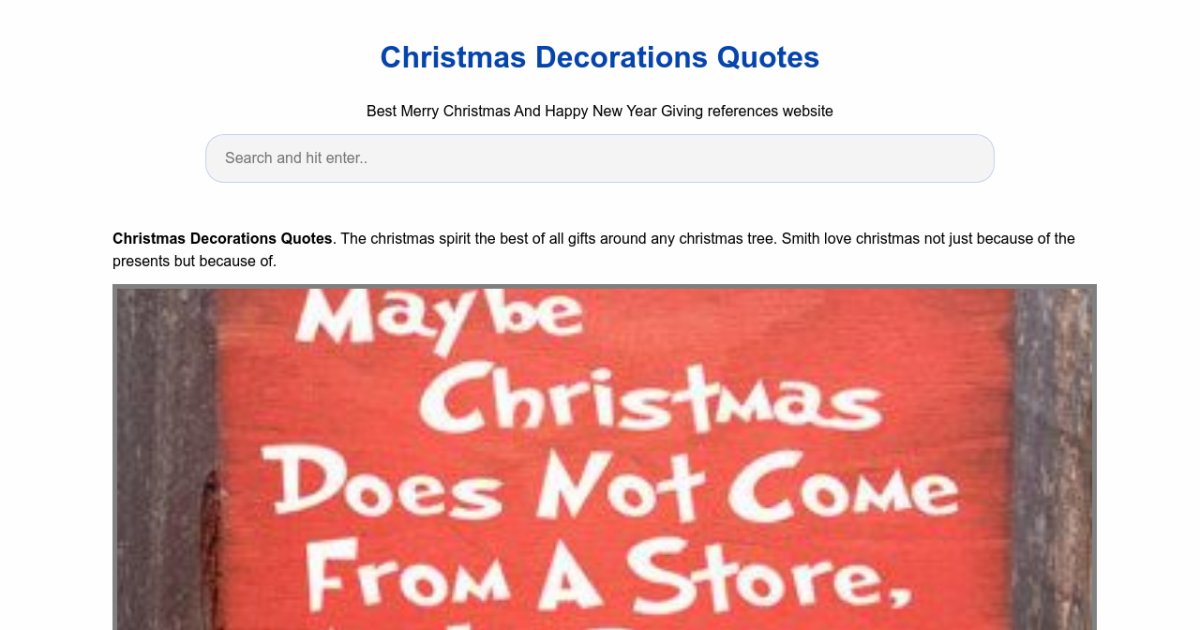 Christmas Decorations Quotes