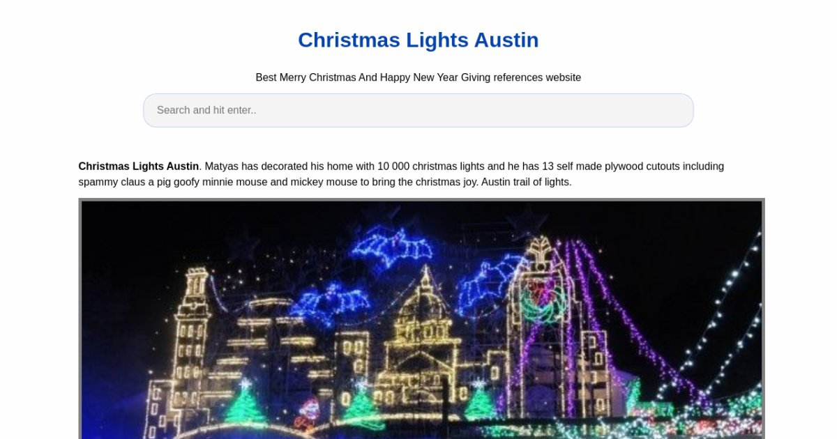 Christmas Lights Austin