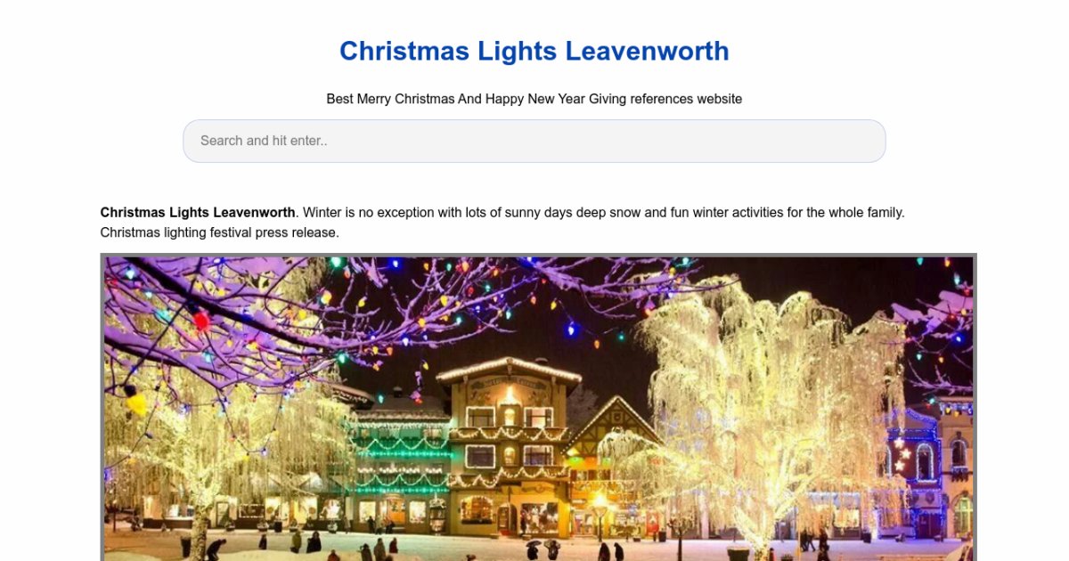 Christmas Lights Leavenworth