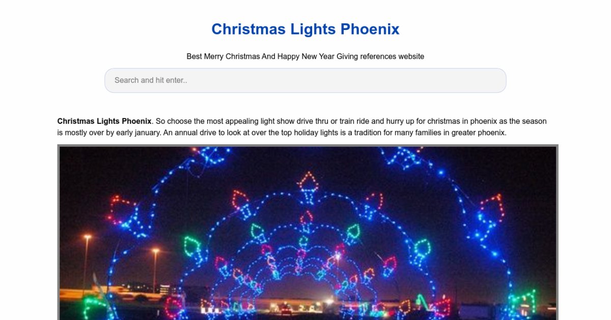 Christmas Lights Phoenix