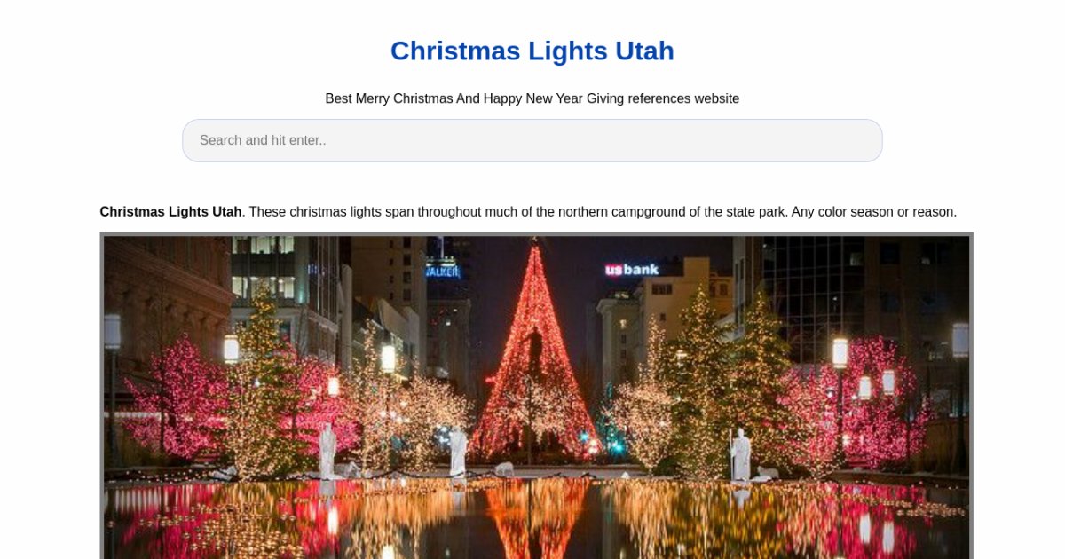 Christmas Lights Utah