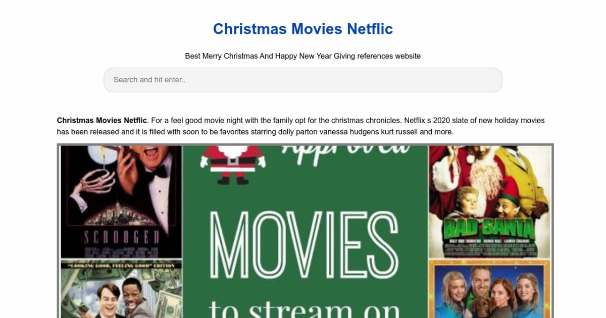 Christmas Movies Netflic