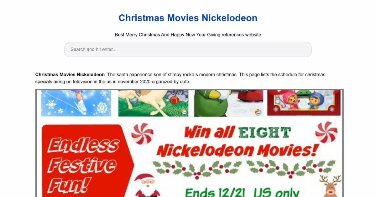 Christmas Movies Nickelodeon