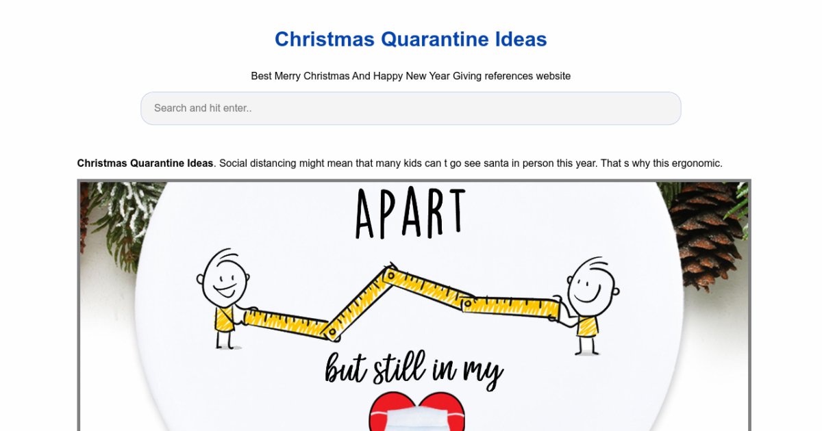 Christmas Quarantine Ideas