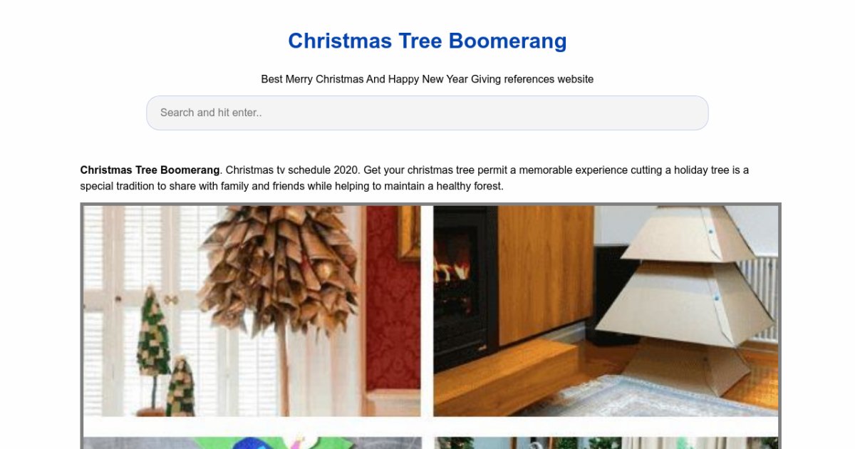 Christmas Tree Boomerang