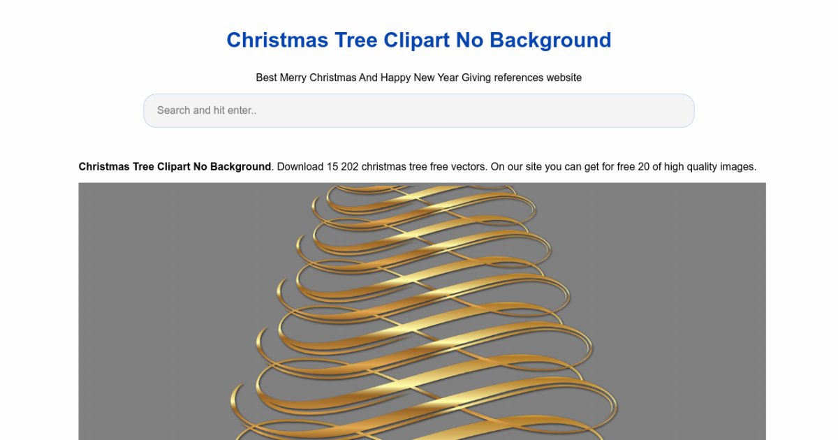 Christmas Tree Clipart No Background