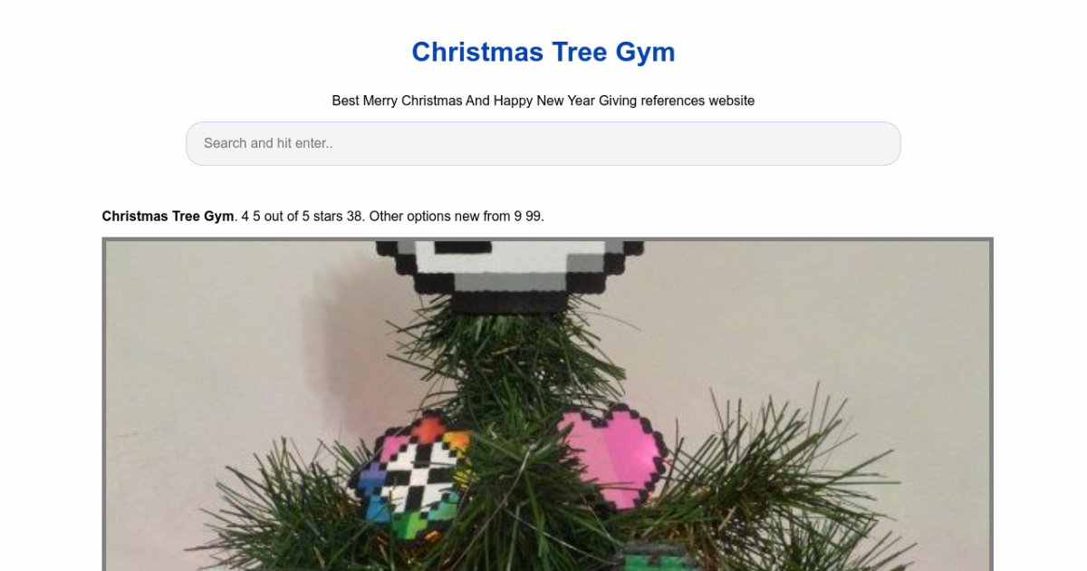 Christmas Tree Gym