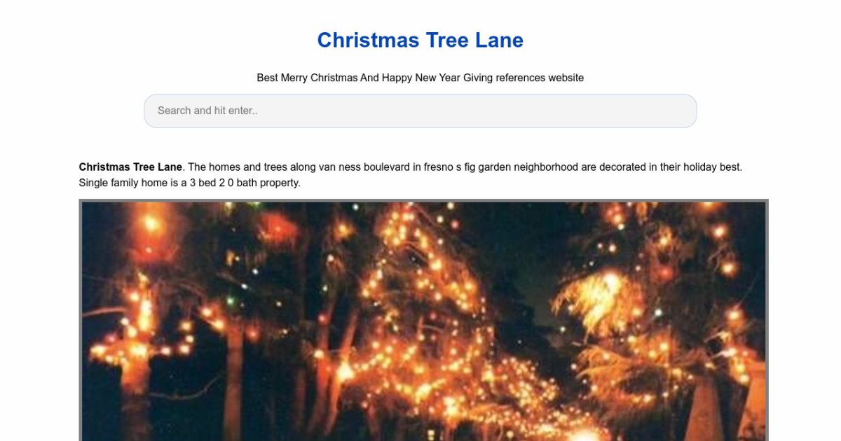 Christmas Tree Lane