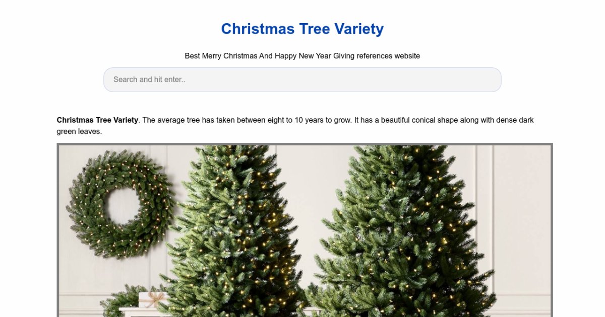 Christmas Tree Variety