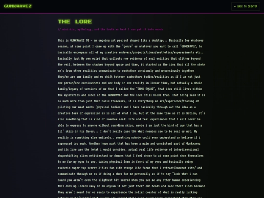 lore screenshot