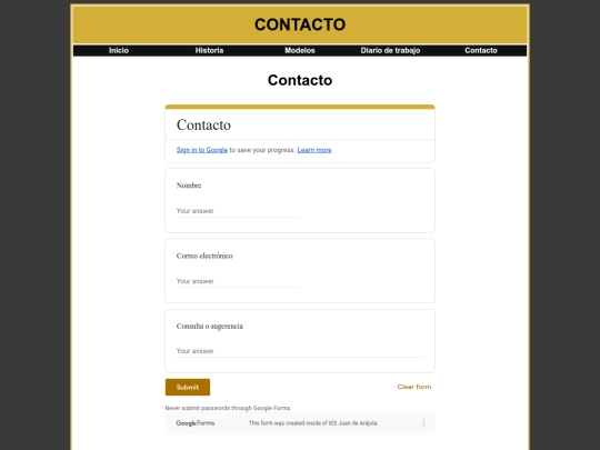Proyecto html/contacto screenshot