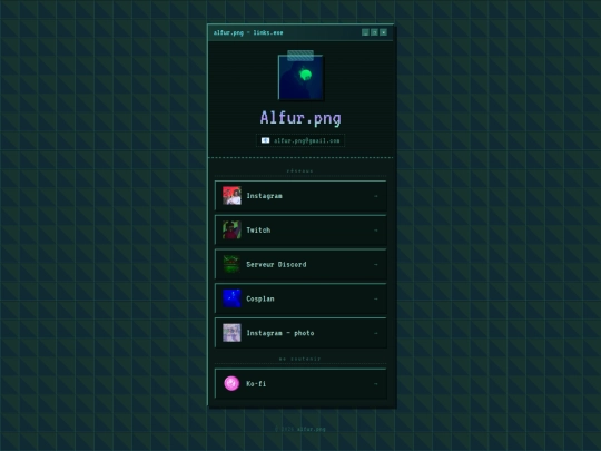 links screenshot