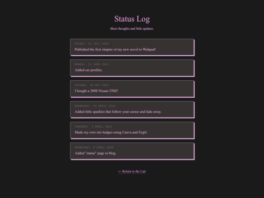 status screenshot
