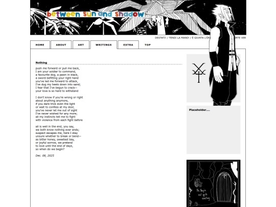 writings/nothing screenshot