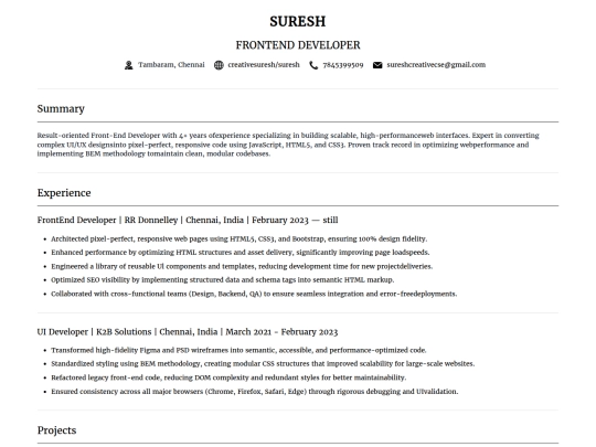 resume_html screenshot