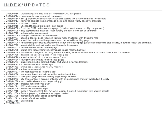 updates screenshot