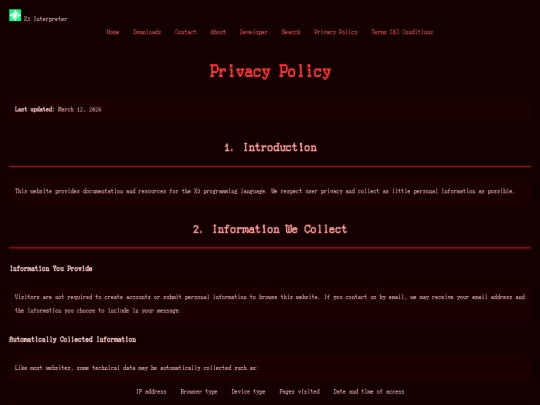 Website screenshot