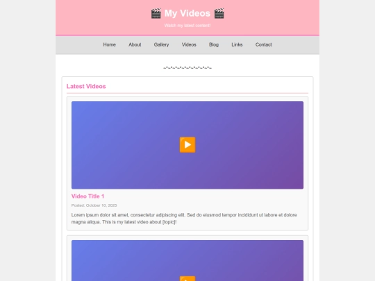 videos screenshot