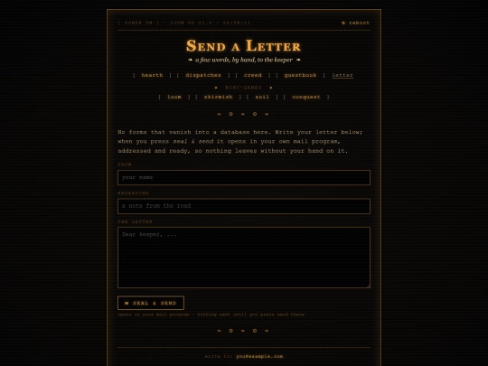 letter screenshot