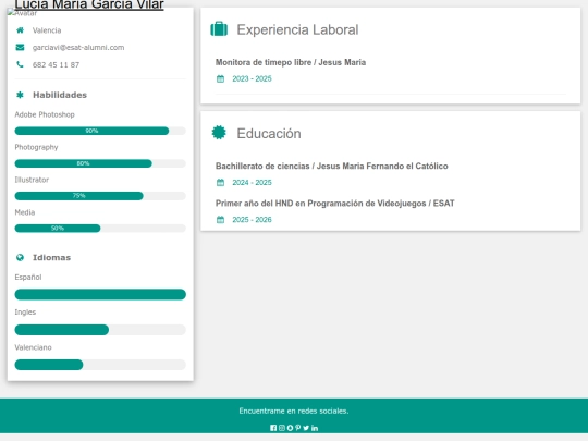 Curriculum screenshot