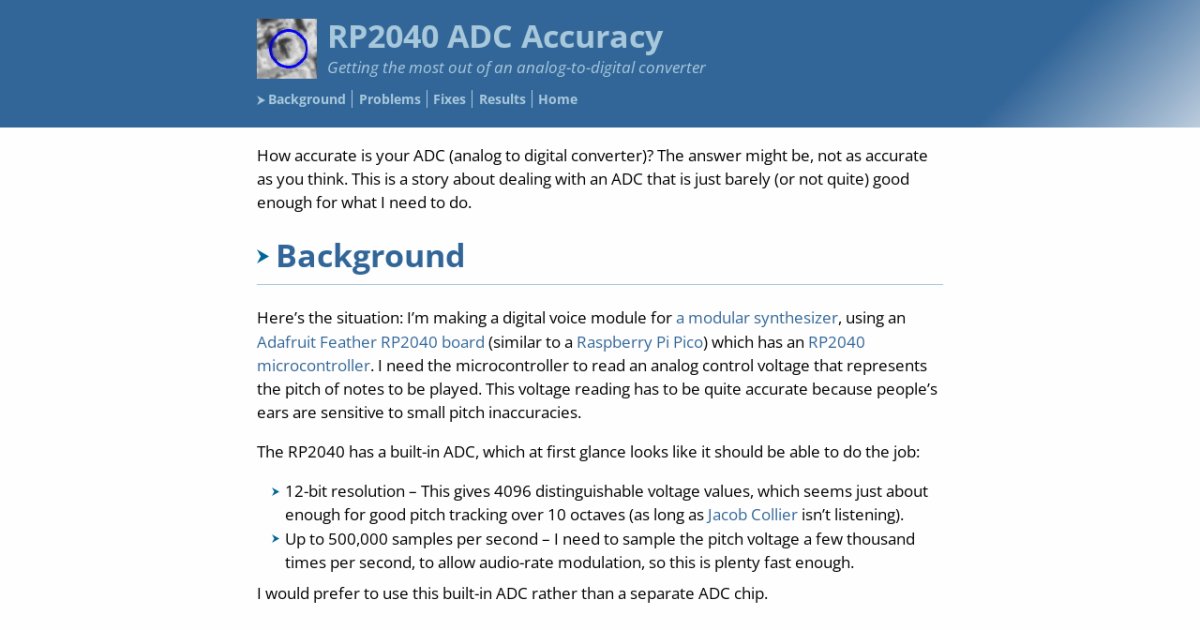 RP2040 ADC Accuracy - Len’s Stuff