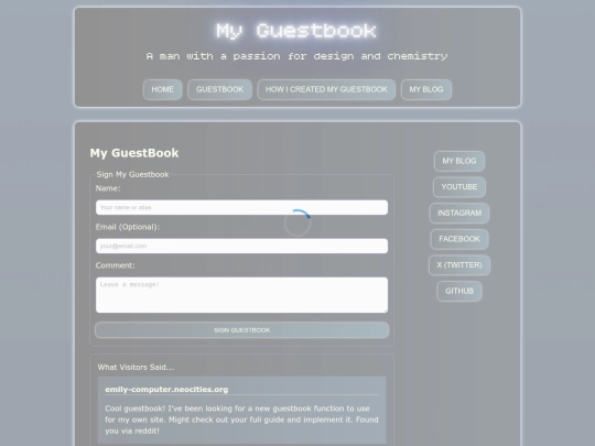 guestbook screenshot