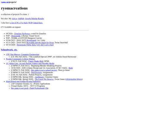 projects screenshot