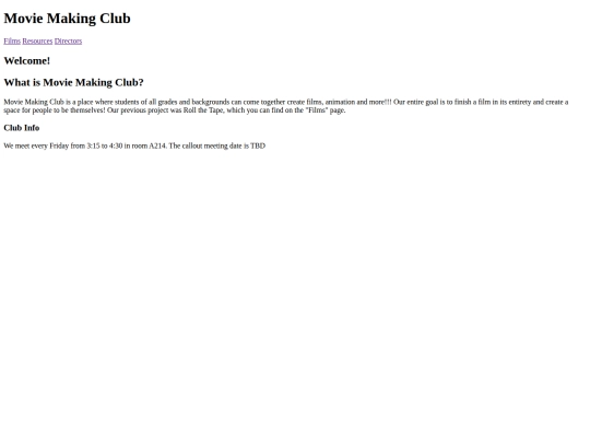 WebPages/MovieMaking2.0 screenshot