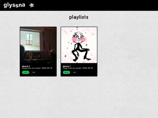 playlists screenshot