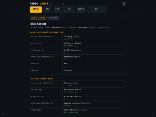 radio-comms screenshot