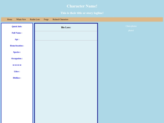 CharaTemplate screenshot