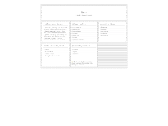lists screenshot