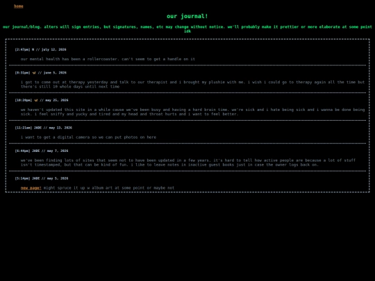 journal screenshot