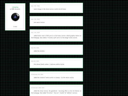 changelog screenshot