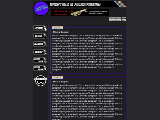 Blog screenshot