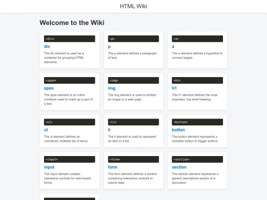 html-wiki screenshot