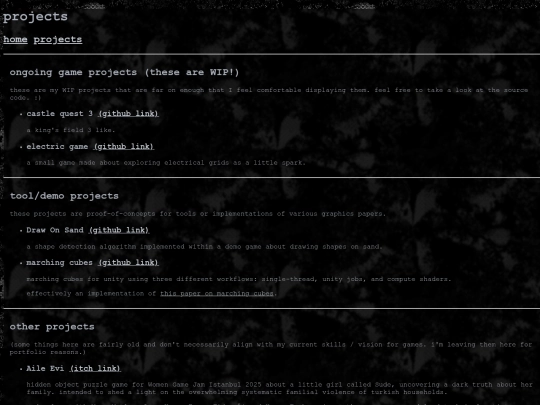 projects screenshot