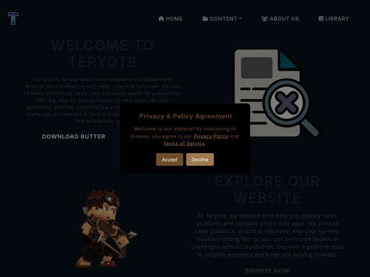 Website screenshot