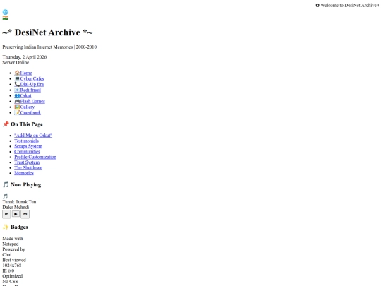 Website screenshot