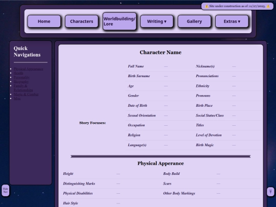 Templates-Tests/MainCharacterTemplate screenshot