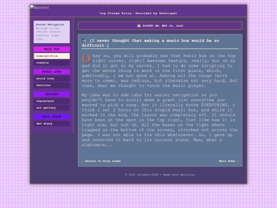 Dev Diary/Log1-05.24.2026TheMusicBox screenshot