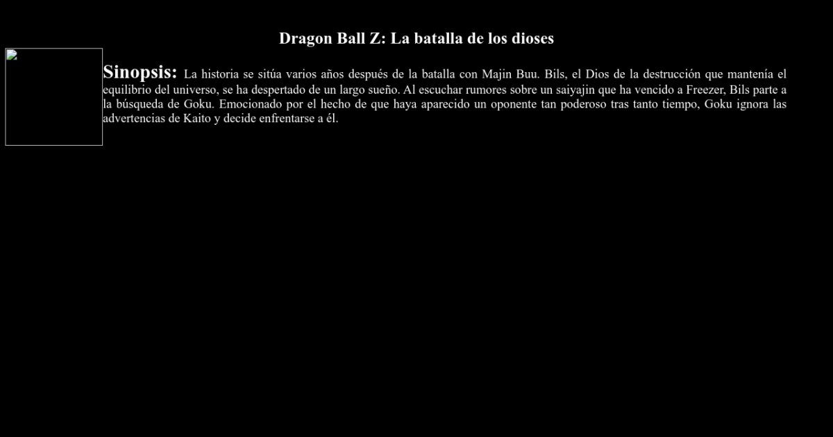 Dragon Ball Z La Batalla De Los Dioses