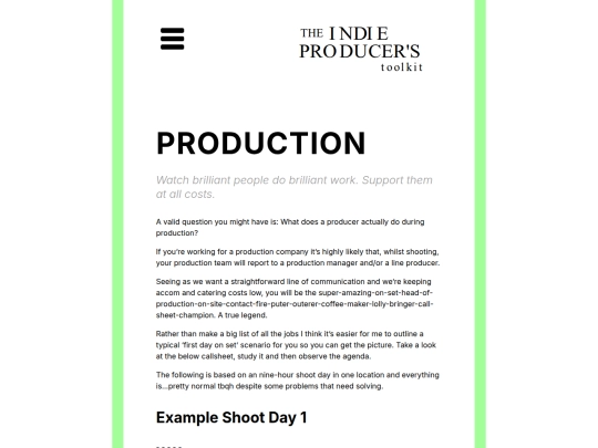 production screenshot