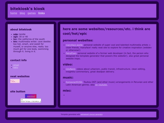 links screenshot