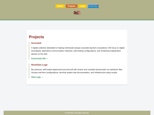 projects screenshot